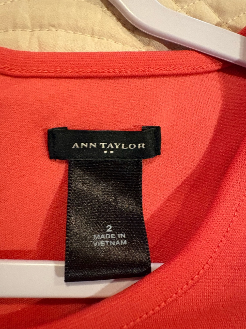 Ann Taylor Sleeveless Coral tiered Fit-and-Flare Dress women’s size 2 - Picture 6 of 10